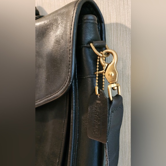 RARE Vintage Coach Gen Leather Large  Morgan Briefcase wBrass TouchLock Closure - Picture 6 of 16